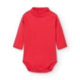 Body de bebé de manga larga en color rojo, ideal para mantener a los más pequeños cómodos y abrigados. Fabricado con material suave y transpirable, perfecto para uso diario.